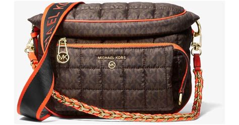 michael michael kors slater medium logo sling pack|Michael Kors sling bag price.